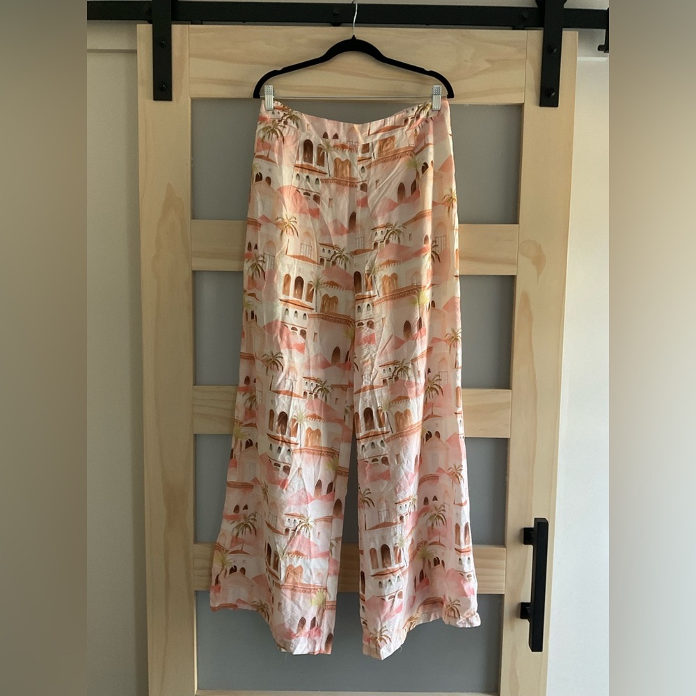 Petal & Pup Mediterranean Print Wide Leg Pants